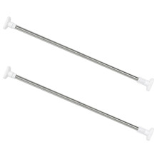 4Pcs Telescopic Wardrobe Rod White Strong Load-Bearing Clothes Rail