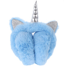 3St Knuffelige Unicorn Oorwarmers Skyblue Weer