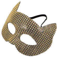 3Pcs Creative Golden Cat Mask Plastic Festival Mask Prop for Halloween