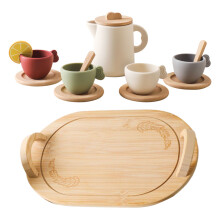 2Sets Geliefd Theeservies Speelgoed Voor Hout En Siliconen