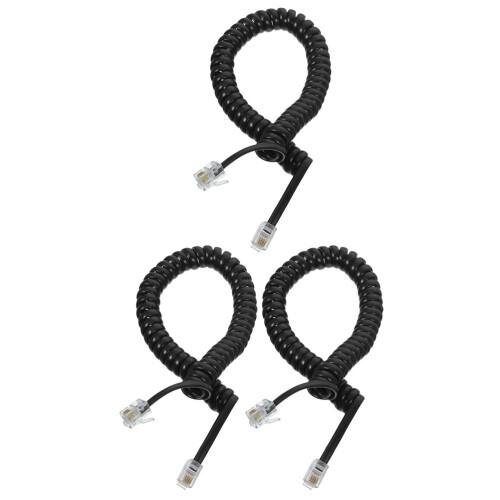 9Pièces Téléphoniques Spirales Pour Combinés Noir Durable
