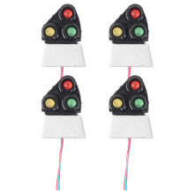 20Pièces Feu De Circulation Mini Argent ABS Pour Décor De Maquette