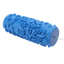 Rouleau en caoutchouc à texture décorative pour peinture, motif pour murs, bleu 100Y