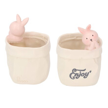 Mignon Porte-stylo en Résine en Forme d'Animal avec Petit Pot de Cactus pour Décoration de Bureau