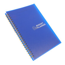 4Pcs Reliable Dark Blue Budget Notebook A5 Cash Planner for Home