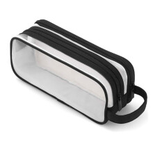 Astuccio per Matite nel Rete un Griglia Astuccio per Penne un 2 Scomparti Astuccio per Matite Multifunzione Portatile Trasparente per Studenti