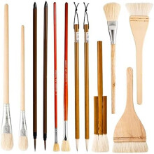 12-Teiliges Keramik-Glasur-Pinsel-Set, Keramik-Glasur-Pinsel, Acryl, Aquarell zum Zeichnen, KüNstler, Malen, Studenten, Kinder, Erwachsene