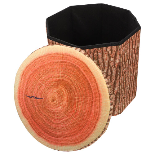 2Pièces Tabourets De Rangement Couvercle Design Compact