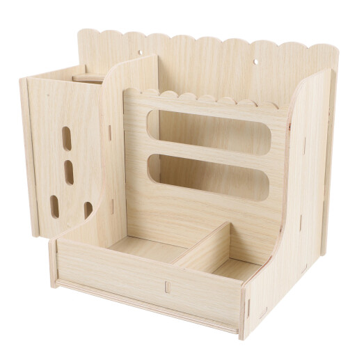 3Pièces Distributeur Multifonction Bois Beige Pour Rongeurs