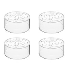 4 Pack Acrylic Flower Vase Round, Clear Vase, Flower Vases for Centerpieces, Floral Low Vases for Dining Table Reception