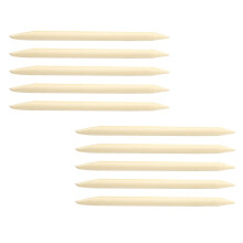 60Pièces Stylos Scratch En Bambou Naturel Pour Enfants Couleur Jaune