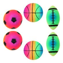 6Sets Aufblasbare Kinder Rugby Soccer Basketbälle Leichte Bälle
