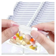 Pill Dispenser Bags, Portable Travel Jewelry Pouch, Sliding Zipper, Self-Sealing, Waterproof Storage Organizer