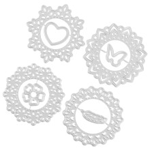 20Pièces Matrices De Découpe Argentées Pour Scrapbooking Cartes