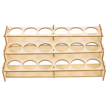 4Pièces Support Bois Beige Multifonction Pour Stockage Peintures