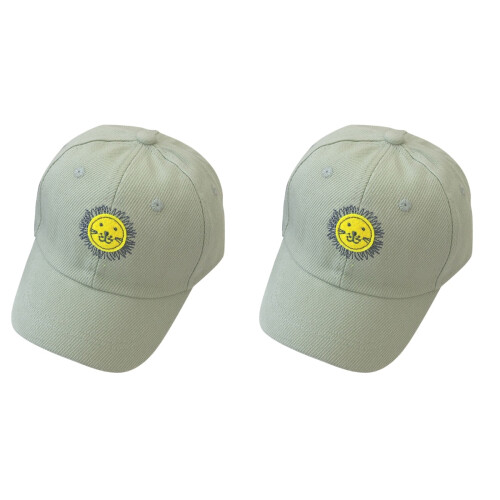 2Stk Kinder Baseball Cap Hellgrün Uv Design Outdoor Hut 1