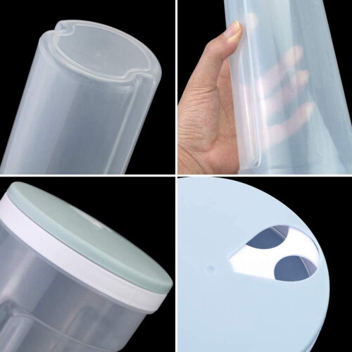 2 Pcs 2L Tall Clear Spaghetti Pasta Storage Container with Adjustable Lid,Multi-Purpose Plastic Kitchen Food Storage Jar 2