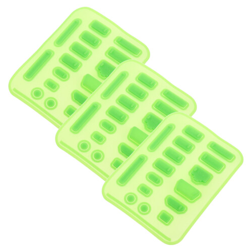 12Ensembles 16 Caches Ports USB C Vert Silicone Protection