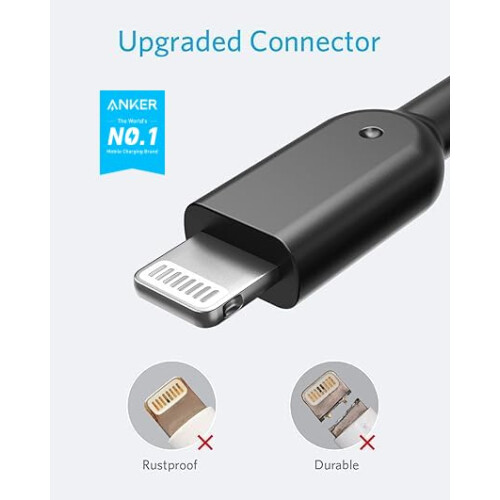 Anker Anker iPhone Charger Cable, Powerline II Lightning Cable (10ft), Durab 1