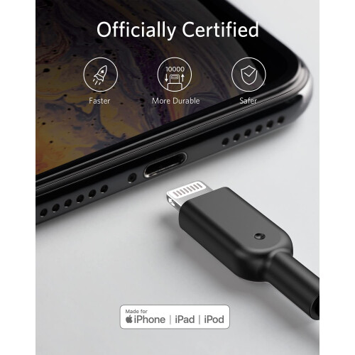 Anker Anker iPhone Charger Cable, Powerline II Lightning Cable (10ft), Durab 2