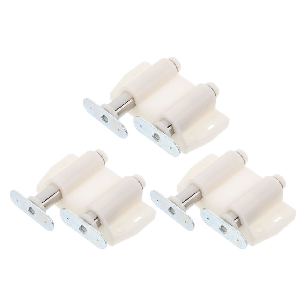 12Pcs White Push Latch For Furniture Cabinet Door Magnetic Closure 3642825073752
