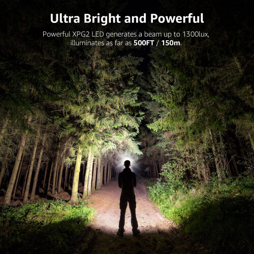 Lepro Head Torch, 2 Pack Super Bright LED Headlamp with 6 Lighting Mod 1