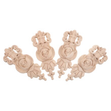 20Pièces Appliques Bois Décoratives Beige Pour Mobilier À Domicile