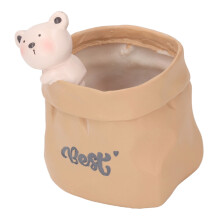Porta bolígrafos de resina con forma de oso para escritorio adorno 6.17oz