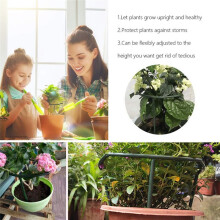 10 Pack Plant Support Plant Stakes,Plastic Half Round Plant Support Ring Plastic Plant Cage Holder Flower Pot Climbing A