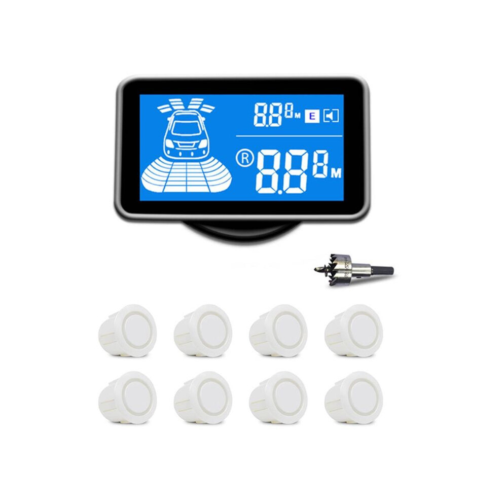 Car Parking System with 8 Reverse Sensors Buzzer Warning Distance ...