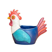 Kip Planter Haan Bloempot Hars Kip Planter Ornament voor Binnen en Buiten Tuinen Plant Bloempot L