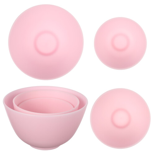 18Pièces Bols De Mélange Silicone Rose Pour Masques Et DIY