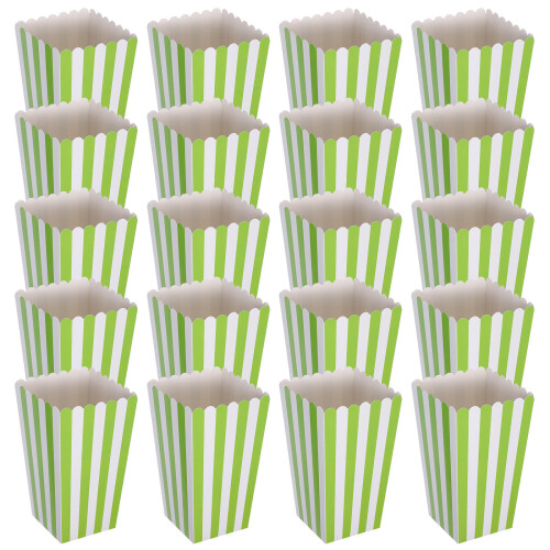 120Stk Ölresistente Popcorn Eimer Grün Gestreift Für Party Snacks