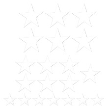 3D Sticker, 20 X Star Art Mirror Wall Sticker Surface Decal Home Room DIY Art Decor (Silver)