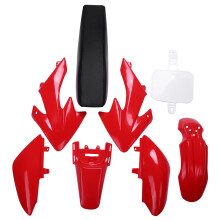 8 Stuks 50cc 110cc 125cc 140cc Kunststof 4-Takt Crf50 Pit Off-Road Fietsset Spatbordzadel - Motorfiets Motorfiets Diy Kits Rood
