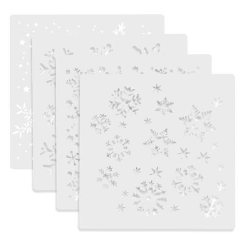 8St Multi-Function Schilderij Sjablonen Sneeuwvlok Voor Creatieve DIY
