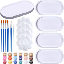 4Set Sieradenschaal Keramiek Om Te Beschilderen Klaar Om Je Eigen Keramische Schaalhouder Te Beschilderen Kit Knutselen met Kwastenpalet voor