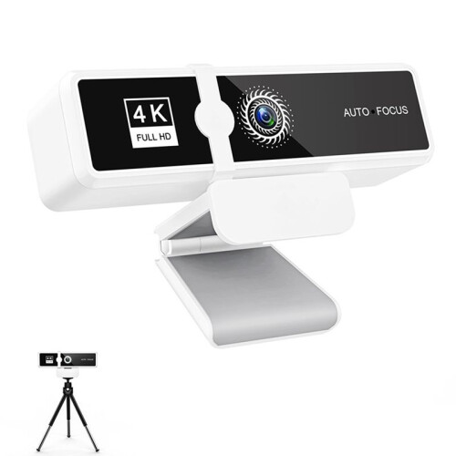 4K High Definition Computer Camera Network Live Broadcast High Definition Video Conference USB Camera White