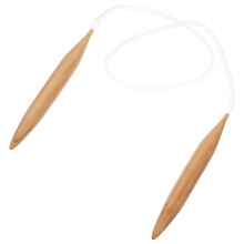 5Pièces Aiguilles Circulaires Bois Khaki Multiusage Pour Tricot