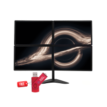 4 x 24" dual vertical monitor 1920 x 1080 HDMI - Refurbished