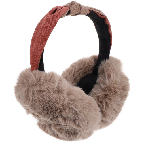 2Pièces Cache-Oreilles En Fourrure Khaki Protège Froid