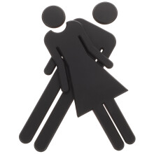 4Paires Panneaux Salle D'eau Noir Adhésifs Hommes Et