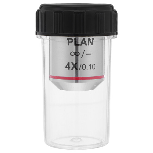 5Pcs Copper Microscope Objective Lens 4X High-Resolution Lens for Labs