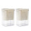 4Pcs Household Yogurt Filter Container with Lid Easy Clean Beige 1