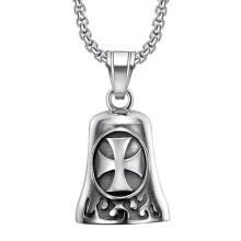 2Sets Stainless Steel Motorcycle Bells Punk Style Luck Charm Silver