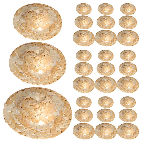 144Pièces Petits Chapeaux Tissés Pour Décor DIY