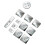for  Model X Model S 2016-2020 Car Window Lift  Button Frame Sequins Sticker Cover Trim Accessories 1