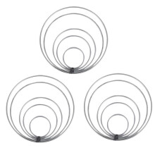 15 Piezas de Anillos de Metal de AtrapasueñOs de Plata, Anillos de Macramé, Aros de Metal para Proyectos de Manualidades Multiusos en 5 TamañOs