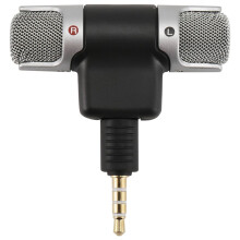 Microfono Jack da 3,5 Mm Microfono Stereo Portatile per Telefono Microfono di Registrazione per Smartphone
