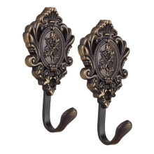 10Pcs Zinc Alloy Curtain Tiebacks Vintage Rose Design Bronze Holdbacks